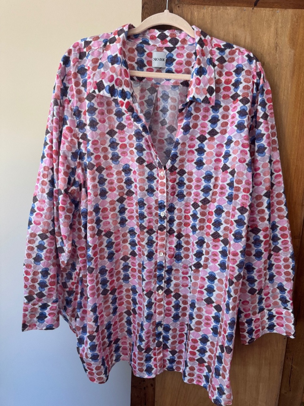 Abstract button down shirt